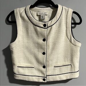 Rachel Zoe White and Black Lady Vest